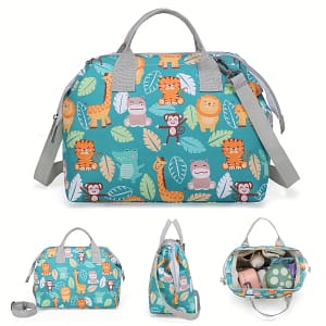 1pc Cute Animal Print Diaper Bag With Shoulder Strap, Portable And Convenient For Parents Baby Products Shop Online at Dubai Trades
