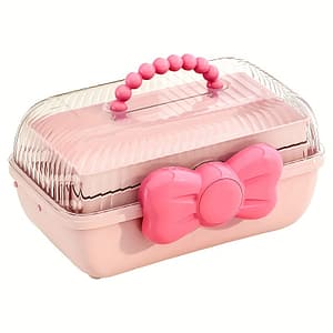 1pc Cute Cartoon Style Storage Box, Hairpin Headwear Cosmetic Storage Box, Large Capacity Organizer, Transparent Jewelry Box Container, Storage Supplies Bath Shop Online at Dubai Trades
