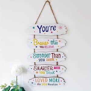 1pc Decorative Signage In English, Room Decoration, Holiday Gifts, Encouragement Hanging Ornament, And A String Of Inspirational Slogans Decorative Sign & Plague Shop Online at Dubai Trades