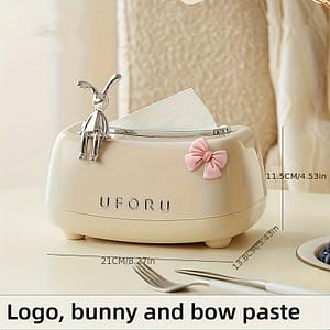 1pc Design Tissue Box Cover, Round Plastic Napkin Dispenser, Desktop Tissue Holder For Bathroom, Living Room, Bedroom – Home Decor Accessories Bath Shop Online at Dubai Trades