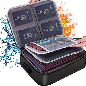 1pc Document Bag With Combination Lock, 3-layer File Storage Case With Zipper, Organizer Bag For Laptop, Files Office & School Supplies Shop Online at Dubai Trades
