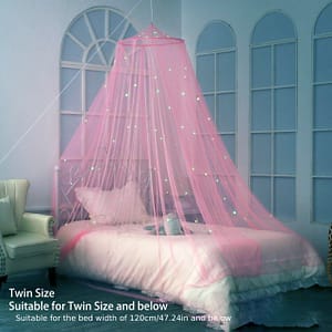 1pc Dome Canopy Mosquito Net Hanging Princess Installation Free Folding Luminous Star Mosquito Net Household Bed Curtain Bed Canopies & Drapes Shop Online at Dubai Trades