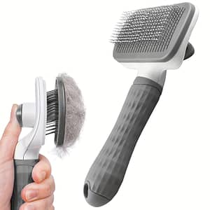 1pc Easy- Grooming Brush For – Gentle Deshedding Massage Comb With Hair Removal, Plastic Handle, Ideal For Loose Undercoat, Dog Grooming Cats Shop Online at Dubai Trades