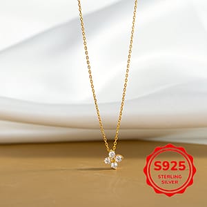 1pc Elegant 925 Sterling Silver Pendant Necklace With Synthetic Cubic Zirconia, Simple Clavicle Chain For And Gift-giving, Mother’s Day Suitable Clothing, Shoes & Jewelry Shop Online at Dubai Trades