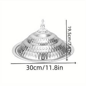 1pc Elegant Golden Stainless Steel Dome Plate With Textured Design – Food-safe, Ideal For Fruits, Candies & More – Home, Restaurants, Catering, And Parties Food Service Equipment & Supplies Shop Online at Dubai Trades