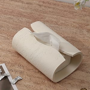 1pc Elegant Resin Tissue Box Holder – Rectangular, , Bathroom & Home Decor, Material, Holds Multiple Tissues Bath Shop Online at Dubai Trades