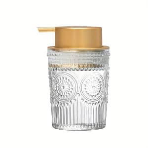 1pc Embossed Soap Dispenser With Rustic Pump, Refillable Hand Soap Containers For Bathroom And Beauty & Personal Care Shop Online at Dubai Trades