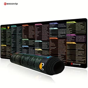 1pc Excovip Linux Shortcut Keyboard Mouse Pad – Large 31.5×11.8″ Non-slip Rubber Desk Mat, Washable, Color-coded For Easy Learning, Ideal For & Gamers, Mouse Pads For Desk Desk Accessories & Workspace Organizers Shop Online at Dubai Trades 2
