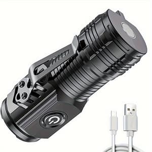 1pc Flashlight, Rechargeable 3 Led Lamp Multiple , Outdoor Portable Multi-functional Small Flashlight For Outdoor Camping & Hiking Flashlights Shop Online at Dubai Trades