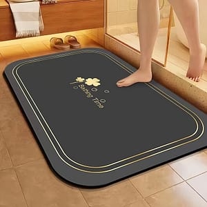 1pc Floor Mat For Bathroom Non Slip, Diatomaceous Bath Mats Fast Drying Soft, Carpet Shower Tub Outdoor Door Mats, Home Decor Fall Decor Bathroom Decorations Bath Shop Online at Dubai Trades