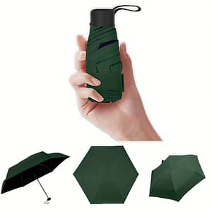 1pc Foldable Black Vinyl Uv Protection Umbrella, Mini Pocket Golf Umbrella Golf Shop Online at Dubai Trades