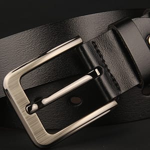 1pc Genuine Leather Large Pin Buckle Belt For Men, Men’s Accessories Accessories Shop Online at Dubai Trades