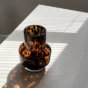 1pc Glass Flower Vase, High-end Leopard Print Vase, Living Room Bedroom Restaurant Decoration Ornament, Autumn Thanksgiving Winter Decor Gift Home & Kitchen Shop Online at Dubai Trades