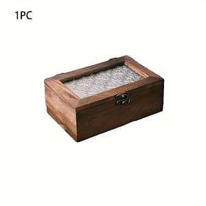 1pc Handmade Wooden Retro Storage Box, Household Tung Wood Dustproof Flip Jewelry Box, Desktop Storage Box For , Locking Wooden Storage Box Home & Kitchen Shop Online at Dubai Trades