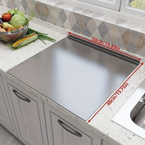 1pc Heavy Duty Stainless Steel Cutting Board For Meat, Fruits, Vegetables, Bread, And Baking, Non-slip With Lip – Chirano Cutting Boards Shop Online at Dubai Trades