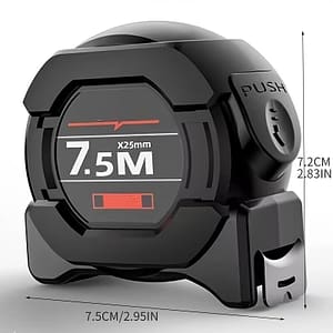 1pc High-precision Measure With Automatic Locking, Fluorescent Coating, , Wear-resistant Steel, 5m/196.85 Inch Display Linear Measurement Shop Online at Dubai Trades 2