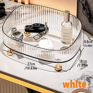1pc Home Light Luxury Pet Storage Plate For Living Room Coffee Table, Washbasin, Bathroom, Aromatherapy, Cosmetics, Perfume Shelf Bath Shop Online at Dubai Trades