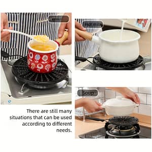 1pc Iron Heat Diffusion Plate, Evenly Conducting Heat Plate, Reducing Fire Gas Stove Stewing Ring Glass Stove Converter Coffee Milk Cookware Shop Online at Dubai Trades