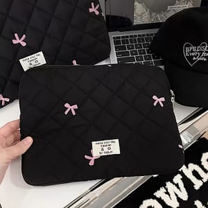 1pc Laptop Bag Ballet Style Bow Embroidered Tablet Bag Suitable For 10/11 Inch Ipad 13/14 Inch Macbook .6 Inch Laptop Sleeve Bag Carrying Cases Shop Online at Dubai Trades