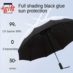 1pc Large Automatic Umbrella, Sunny And Rainy Dual-use Uv Protection Umbrella, Folding Sunshade For Men And Women, Waterproof Windproof Umbrella Clothing, Shoes & Jewelry Shop Online at Dubai Trades