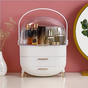 1pc Large Capacity Cosmetic Organizer Box, Plastic Unfinished Portable Makeup Storage With Insert Mount, Unscented Skincare And Lipstick Display Rack Bags & Cases Shop Online at Dubai Trades