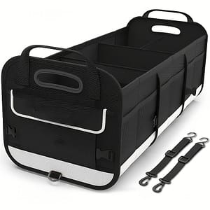 1pc Large Car Trunk Organizer – With 5 Compartments Trunk Organizers And Storage Suv, Reinforced Handle, Securing Straps, Trunk Organizer Available For Car, Suv, Truck, Minivan Booster & Car Seats Shop Online at Dubai Trades