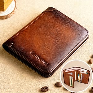 1pc Layer Cowhide Short Trifold Wallet, Card Holder With Large Capacity, Multi-card Slots, Perfect Gift For Teacher’s Day, Valentine’s Day, Birthday Accessories Shop Online at Dubai Trades