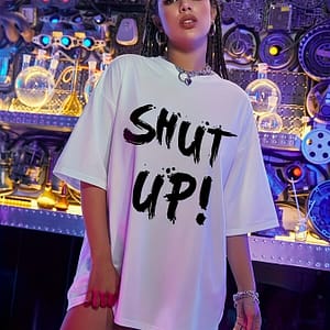 1pc, Loose Fit T-shirt With Letter Print, Round Neck, Casual Sporty Style, Streetwear Fashion Top, Hip-hop Tee For Women Active Shop Online at Dubai Trades