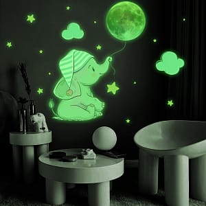1pc Luminous Wall Sticker, Cartoon Little Elephant Pattern Self-adhesive Wall Stickers, Bedroom Entryway Living Room Porch Home Decoration Wall Stickers, Wall Decor Decals Home & Kitchen Shop Online at Dubai Trades