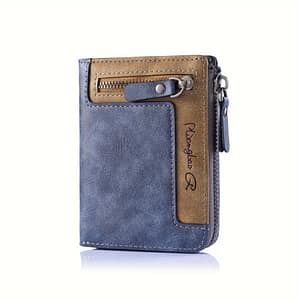 1pc Men’s Retro Short Wallet, Multifunctional Fashion Zipper Pu Leather Wallet, Ideal Gift For Men Accessories Shop Online at Dubai Trades