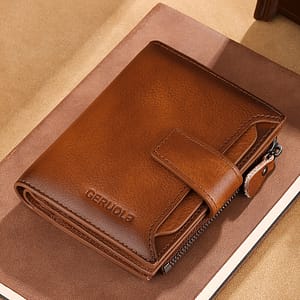 1pc Men’s Short Wallet, Retro Top Layer Cowhide Multifunctional Card Holder Accessories Shop Online at Dubai Trades