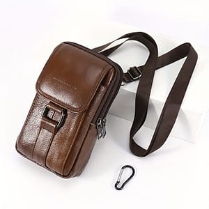 1pc Men’s Waist Bag, Top Layer Cowhide Belt Hanging Fanny Pack, Ideal For Walking, Cycling And Gym Workouts Clothing, Shoes & Jewelry Shop Online at Dubai Trades