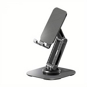 1pc Metal Phone & Tablet Stand – Adjustable, Foldable, And Rotatable Desktop Holder For Live Streaming, Online Classes, And Use Accessories Shop Online at Dubai Trades