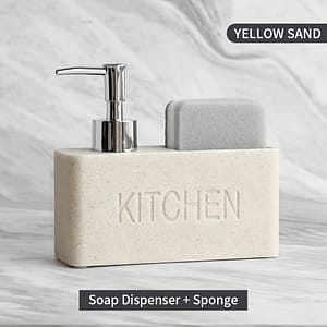 1pc Multifunctional Soap Dispenser, Countertop Lotion Bottle With Sponge , Bathroom Soap Dispenser, Sink Refillable Empty Bottle, Bathroom Accessories Bath Shop Online at Dubai Trades 2