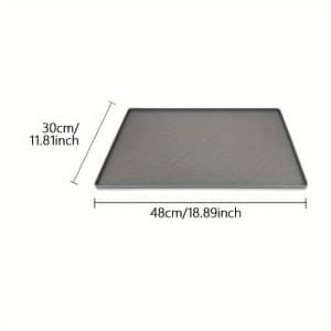 1pc Non-slip Silicone Pet Feeding Mat With Paw – Gray, Keeps Floors Clean & Tidy, Cats And Dogs Cats Shop Online at Dubai Trades