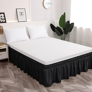 1pc Of 100% Microfiber Bed Skirt Weighing 95 Grams, With 2 Elastic Bands. Bed Skirts Shop Online at Dubai Trades