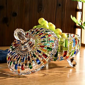 1pc Of Painted Candy Jar Woven Glass Candy Storage Box, Snack Storage Jar, Home Decoration Food Dispensers Shop Online at Dubai Trades