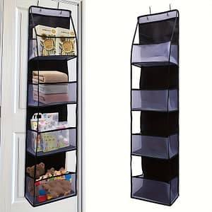 1pc Over Door Stuffed Animal Storage Holder With 4 Large Pockets With Breathable Net Bedroom, Toys, Shoes, Diapers, Christmas, Halloween, Thanksgiving Day Gift Baby Products Shop Online at Dubai Trades