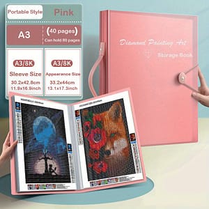 1pc Painting Storage Book With Handle Pp A3 Painting Folder Storage Painting Accessories 40-60 Pages Art Storage Presentation Book 17.3×13.1 Inch Arts, Crafts & Sewing Shop Online at Dubai Trades