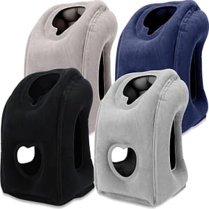 1pc Patented Inflatable Travel Pillow With Neck And Head Support For Long Haul Flights, Cars, Buses, Trains, And Office Napping – Comfortable And Convenient Travel Accessory Bed Pillows & Positioners Shop Online at Dubai Trades