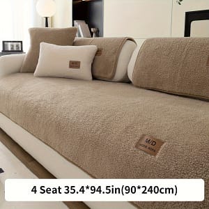 1pc Plush Sofa Slipcover/pillowcase, Non-slip Sofa Cover, Thickened Couch Cover 4 Seasons Universal Furniture Protector For Bedroom Office Living Room Home Decor Home & Kitchen Shop Online at Dubai Trades