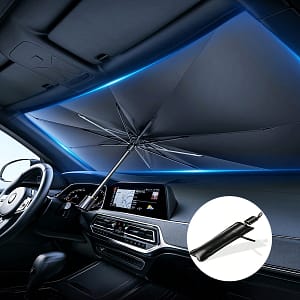 1pc Portable, Foldable Car Windshield Sunshade, Protect Your Car From The Sun, 140*80cm For Suv/off-road General, Black Automotive Shop Online at Dubai Trades