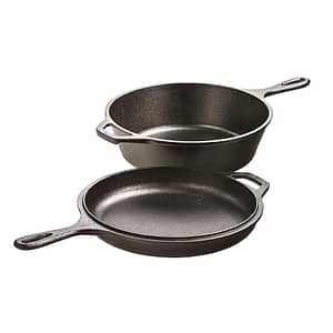 1pc, Pre- Bread Pan, Single-handle Thickened Cast Iron Dual-use Pot, Cast Iron Combination Cooking Utensil 2-in-1 Pot Chef's Pans Shop Online at Dubai Trades