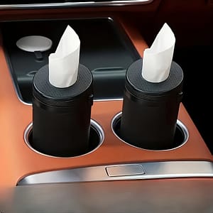 1pc Premium Abs Car Tissue Holder, Round Unfinished Multi-functional Vehicle Interior Accessory, High-quality Storage Organizer For Holders Automotive Shop Online at Dubai Trades