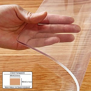1pc Premium Pvc Transparent Tablecloth – 1.5mm Thick, Heat-resistant Dining Table Protector For Home And Hotel Dining & Entertaining Shop Online at Dubai Trades 2