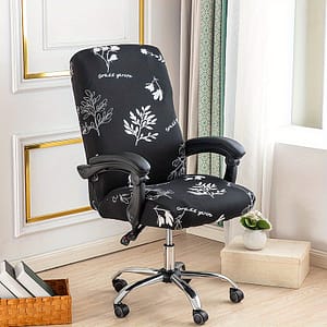 1pc Printed Office Chair Cover, Universal Office Rotating Chair Cover, Detachable, Washable Dustproof Spandex Chair Cover, With Zipper, Bedroom, Study, Office Room Decoration Chair Slipcovers Shop Online at Dubai Trades