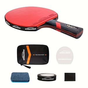 1pc, Professional Long And Short Handle Table Tennis Racket, Carbon Blade Double-sided Pimples In Sticky Rubber Pong Racket With Case Leisure Sports & Game Room Shop Online at Dubai Trades