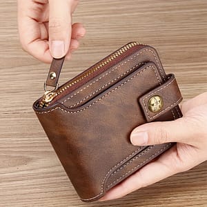 1pc Pu Button Decor Bag, Small Credit , Bifold , Portable Accessories Shop Online at Dubai Trades