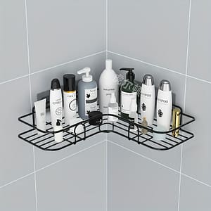 1pc Punch- Shelf, Bathroom Rack, Wall-mounted Storage For Toilet, Bathroom Shampoo Lotion Cosmetic Storage Rack, Bathroom Accessories Bath Shop Online at Dubai Trades 2