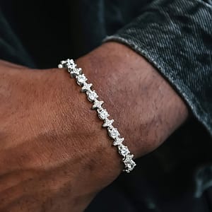 1pc Round Cubic Zirconia Bracelet, Hip Hop Fashion Jewelry, Men’ Elegant Stylish Accessories, Classic Souvenir, Ideal Gift For Valentine’s Day, Christmas, Birthday, Anniversary Bracelets Shop Online at Dubai Trades
